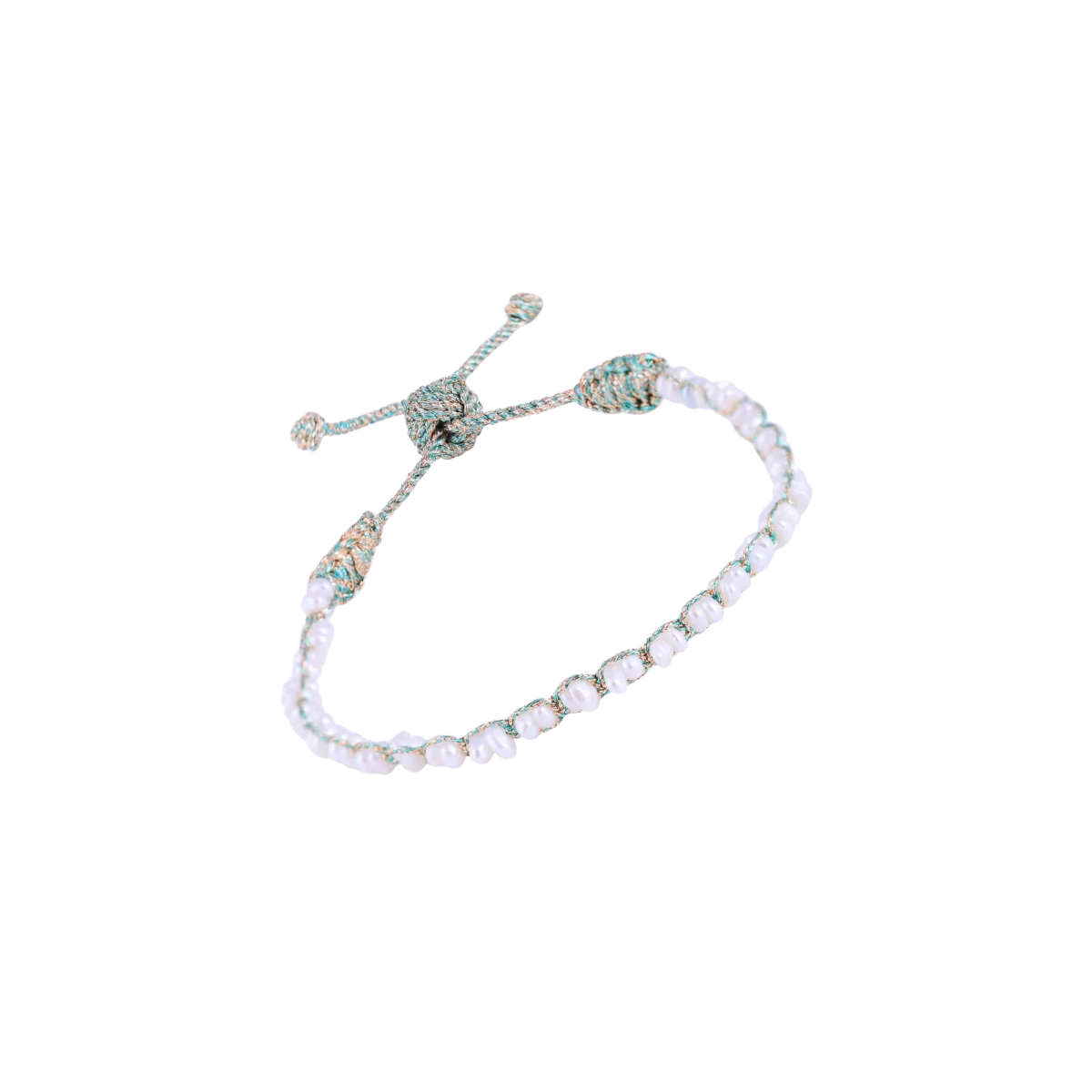 Traditional Arabic Gold Threads Bracelet Peach Geranium Color