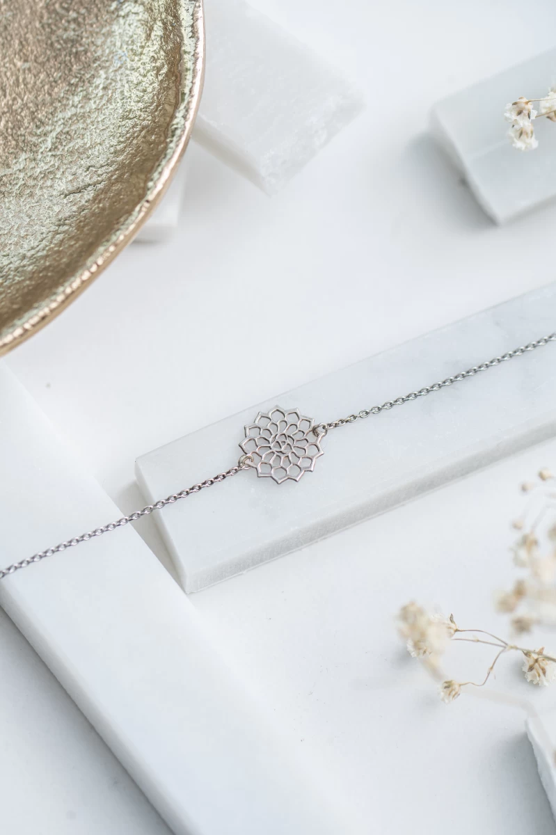 Mandala Silberarmband