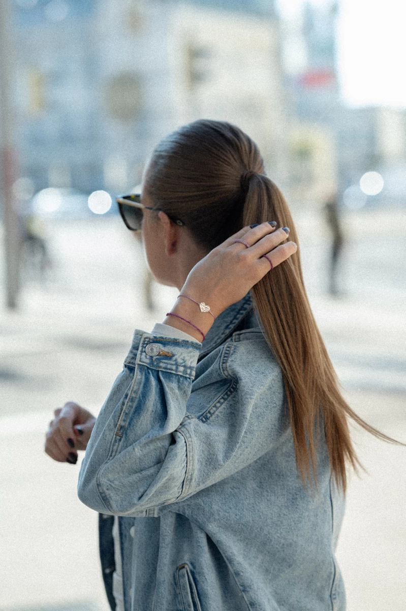 Armband aus 925er Silber mit funkelnden Rubinen Schmucktrend für Damen