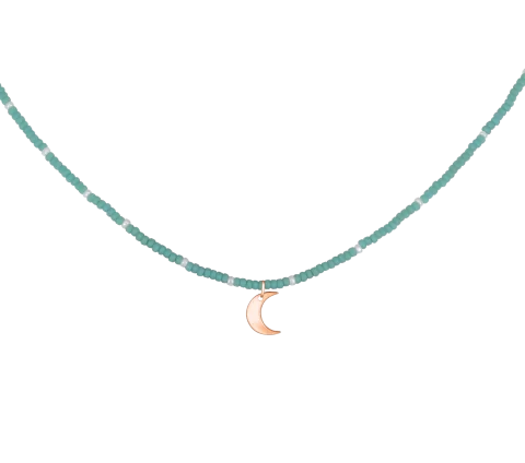 ZILIA Balance Moon Halskette Gold 14K