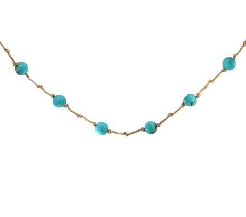 ZILIA Twist Turquiose Halskette Silber 925