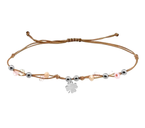 ZILIA Macrame Candy Luck Fussband Silber 925