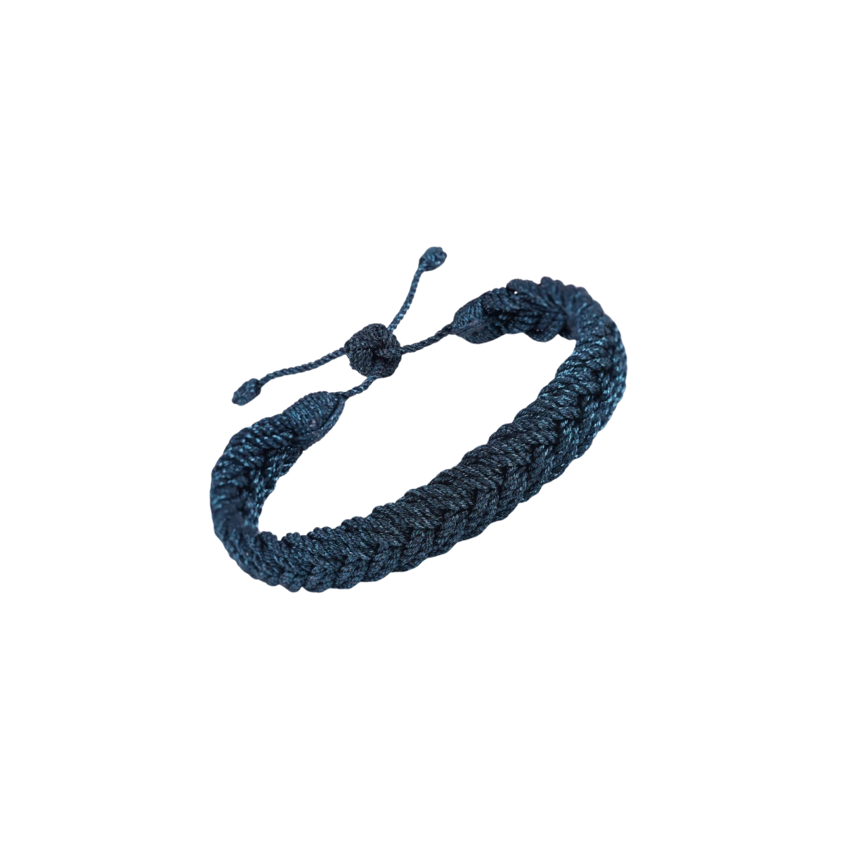 Traditional Arabic Gold Threads Men Bracelet Petrol Blue Color