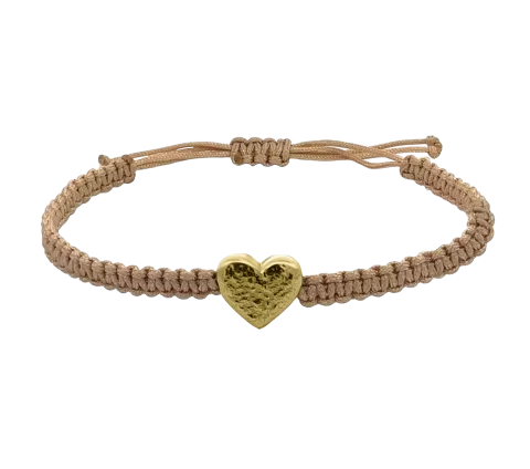ZILIA Macrame Heart Armband Silber 925