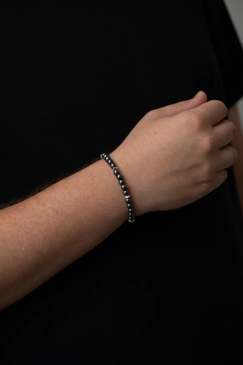 ZILIA Pearl And Hematite Armband Silber 925