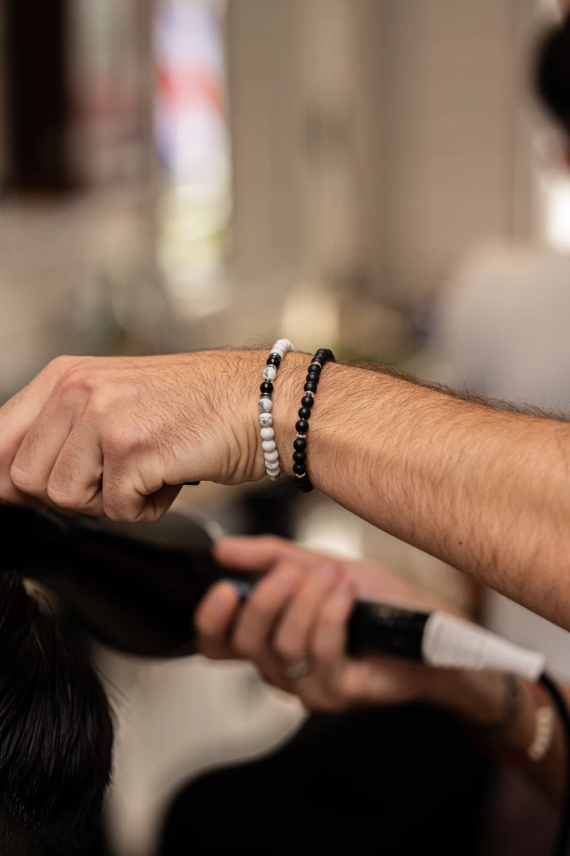 ZILIA Matte Black Men Armband Silber 925