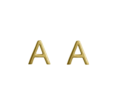 ZILIA Letter Abc Ohrstecker Gold 14K