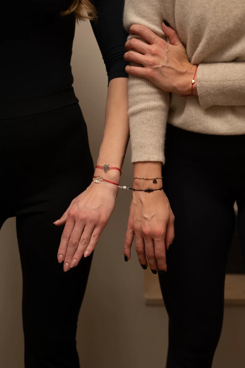 ZILIA Double Pearl Onyx Armband Silber 925