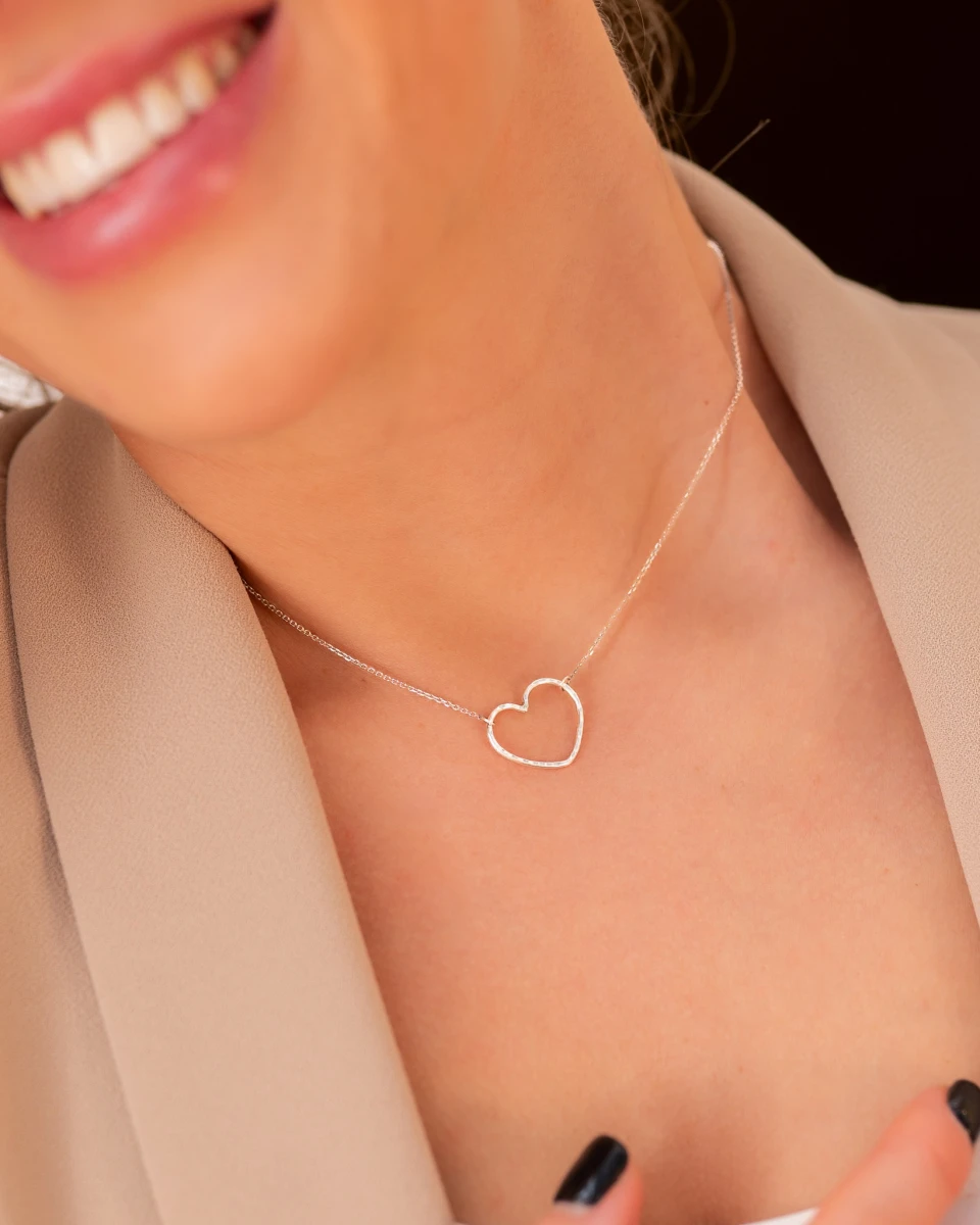 Einzigartige Herz Halskette aus Silber