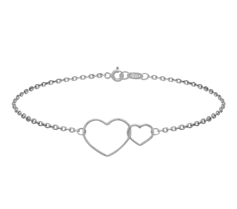 ZILIA Double Heart Armband Silber 925