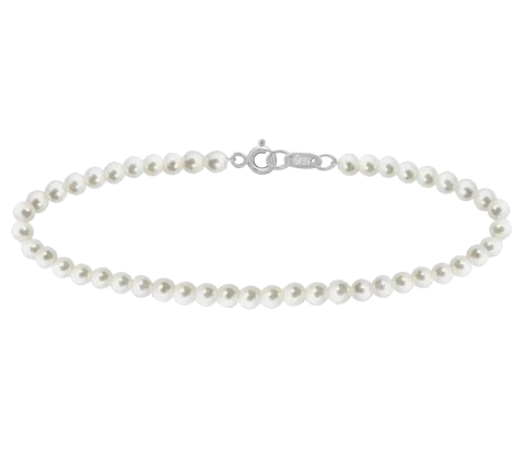 ZILIA White Ghost Pearl Fussband Silber 925