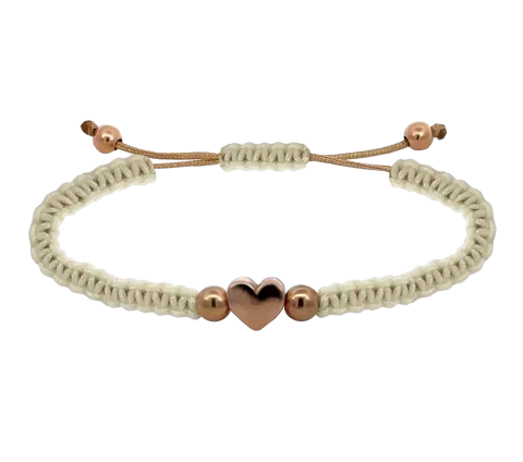ZILIA Macrame Heart Armband Silber 925