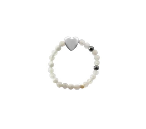 ZILIA Moonstone Heart Mineral Ringe