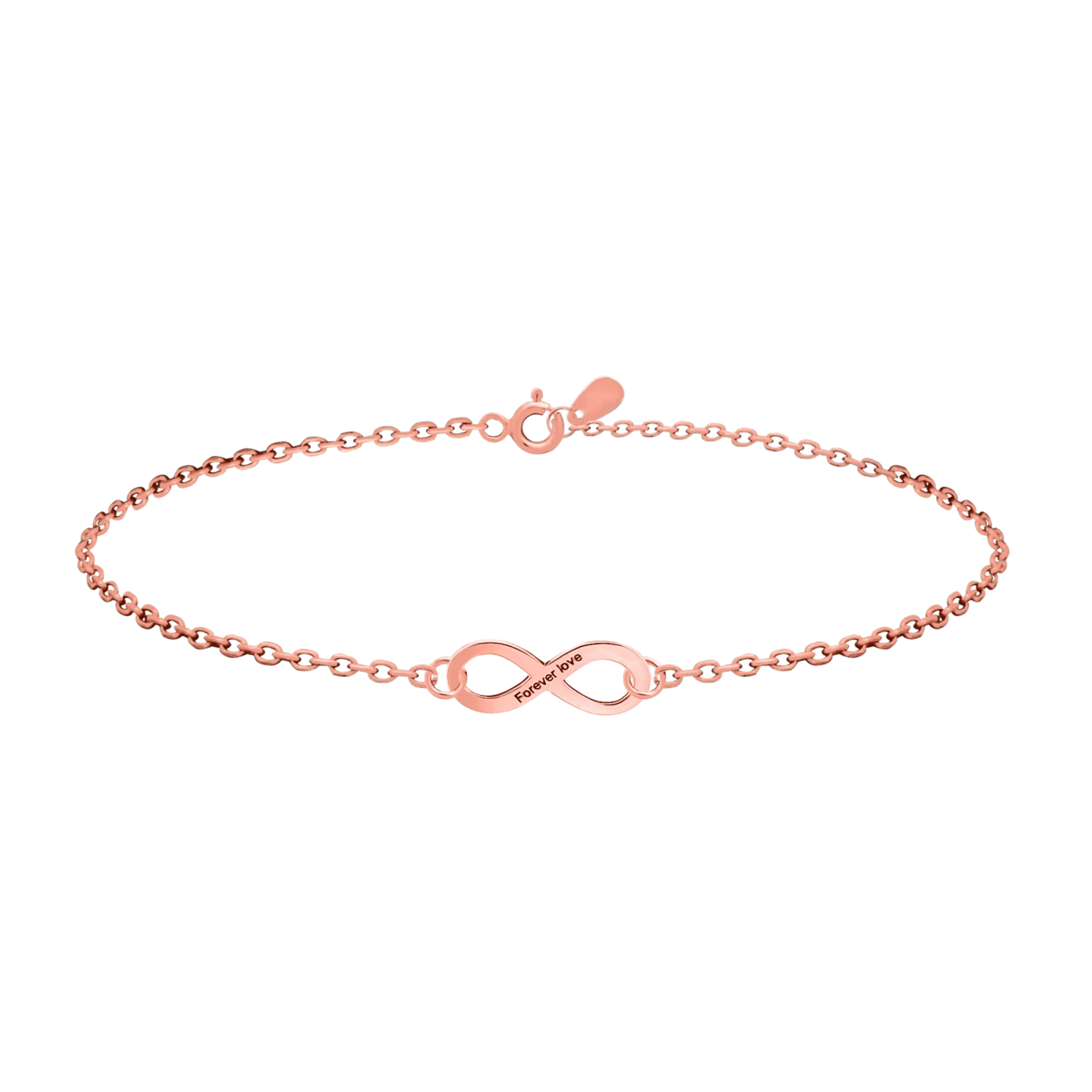 Unendlichkeit Für Immer Liebe Roségold 585 Armband