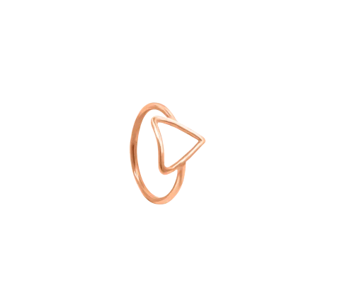 ZILIA Triangle Contour Gold 14K Midi Ring
