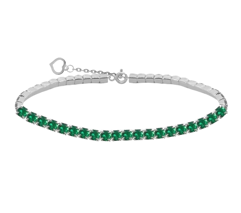 ZILIA Tennis Glow Green Silber 925 Armband