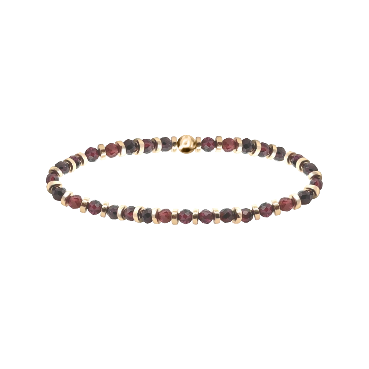 Granat und Hämatit Mineral Armband aus Silber 925