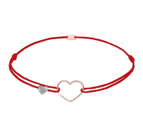 ZILIA Contour Heart Thread Armband Gold 14K