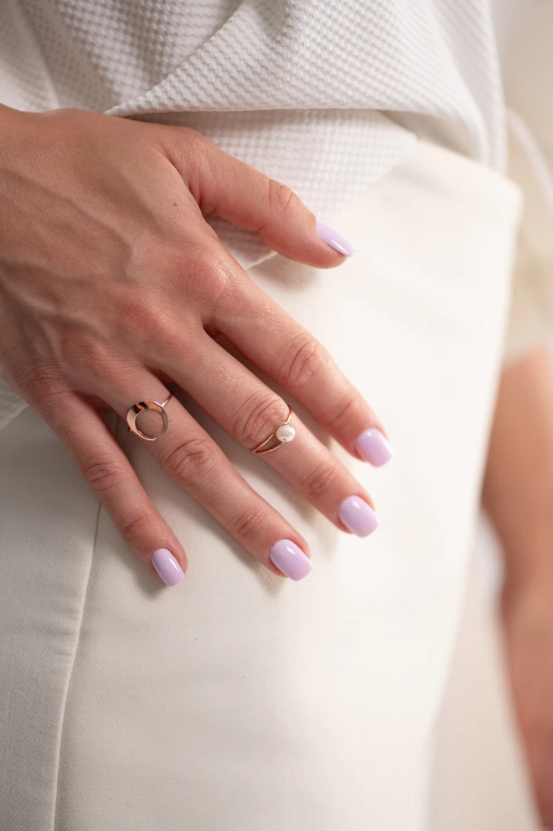 ZILIA Pearl Drop 2 Ringe Gold 14K