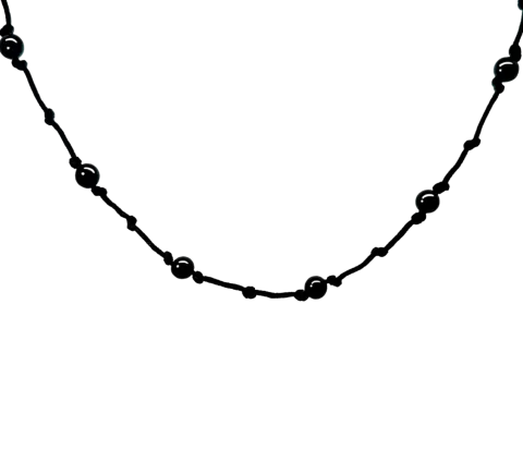 ZILIA Twist Onyx Thread Halskette Silber 925