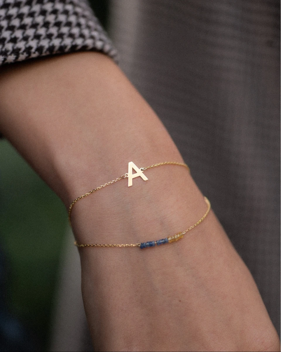 Armband aus 925 Silber mit Buchstabe N