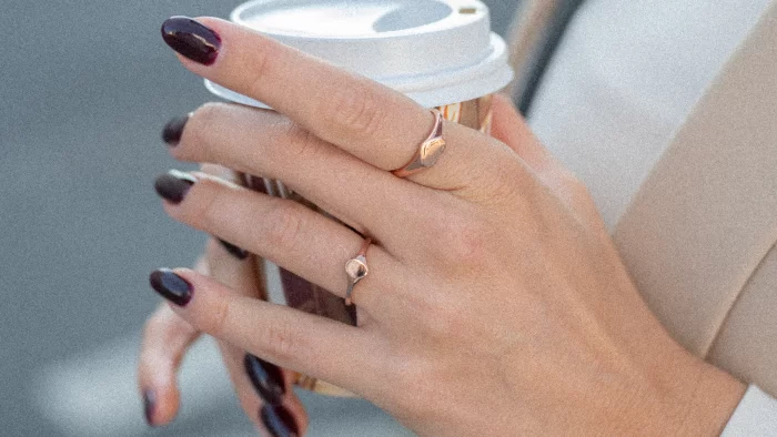 Einzigartiger Ring aus Gold 14K oder Silber