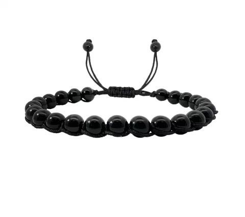 ZILIA Black Stone Onyx Men Mineral Armband