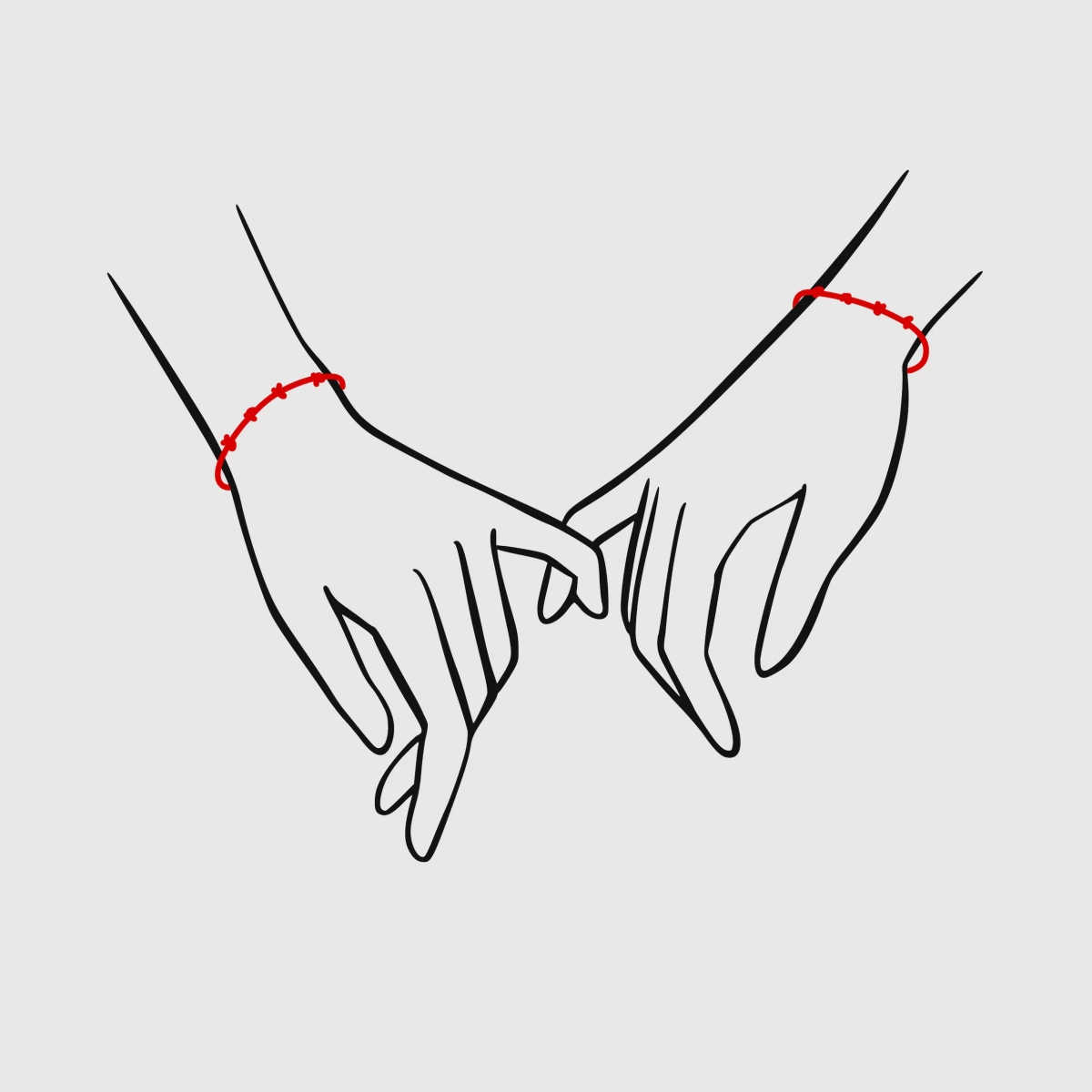 7-Knoten-Rotes-Faden-Armband