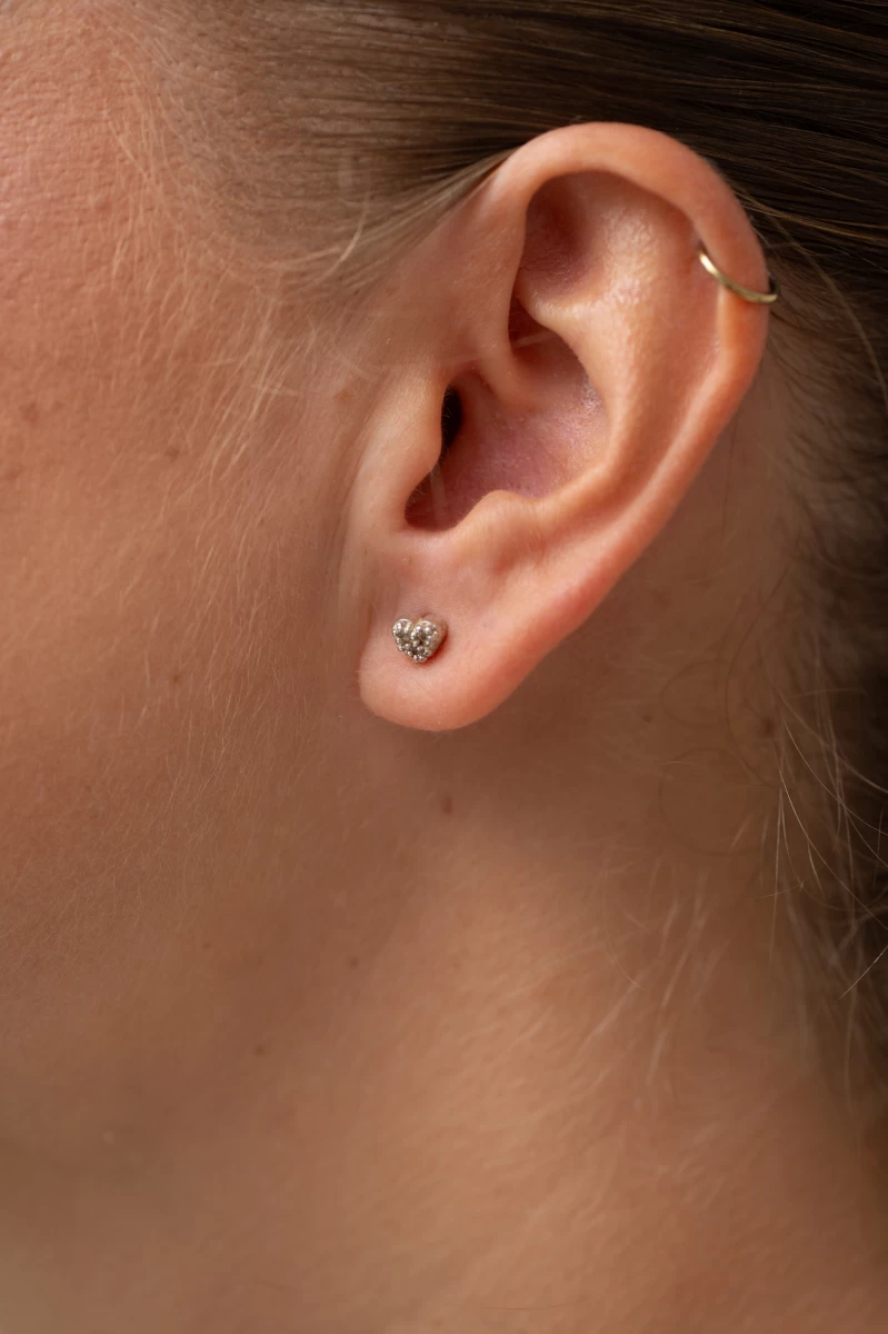 Zirkon Edelsteine Herz Rosegold 585 Ohrringe