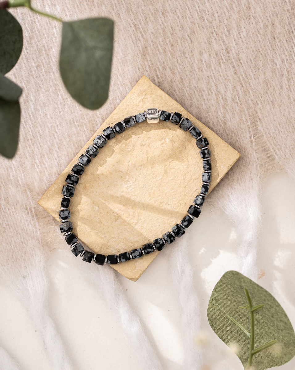 ZILIA Men Force Obsidian Armband Silber 925