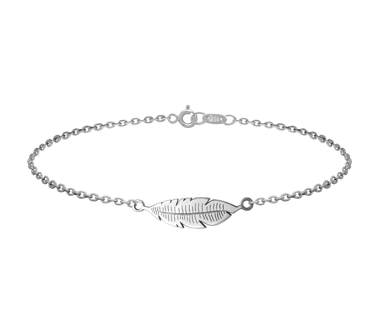 Federarmband aus Silber