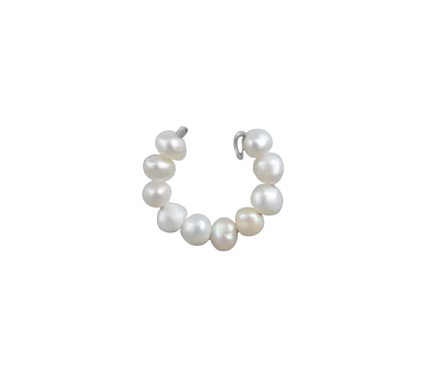 ZILIA Stream Pearl Ear Cuff Gold 14K