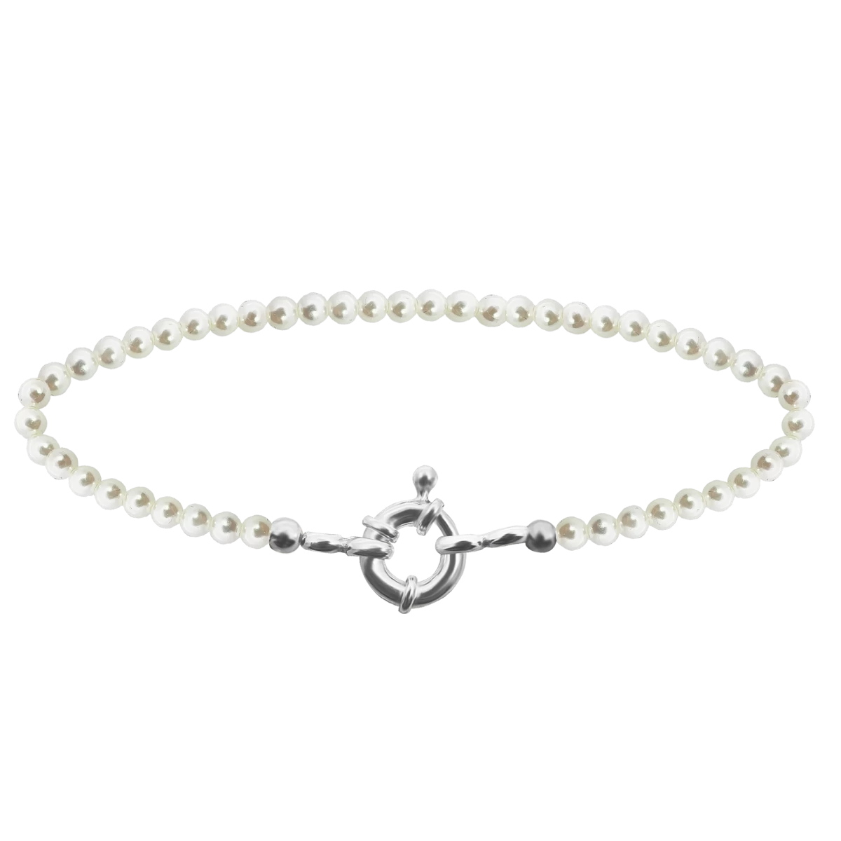 Armband aus kleinen Perlen aus Sterlingsilber 925