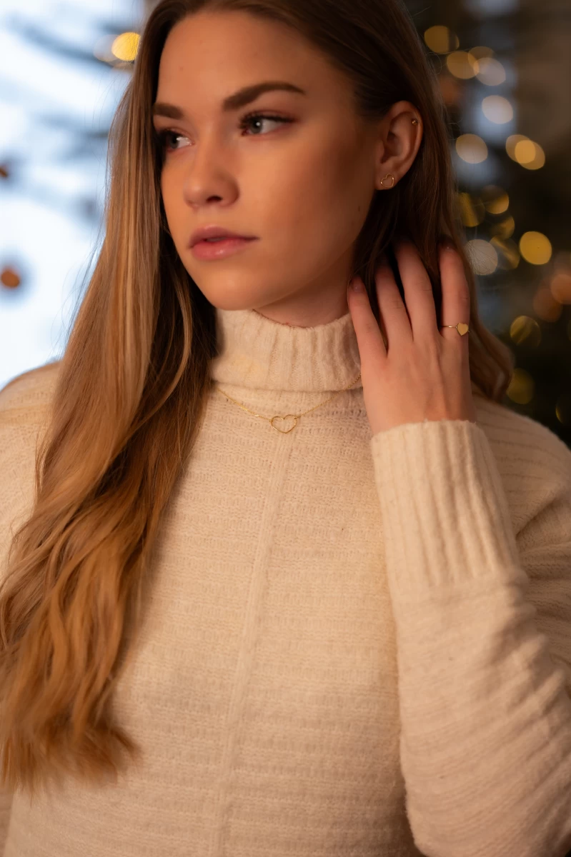 Handgefertigte Herz-Silberkette