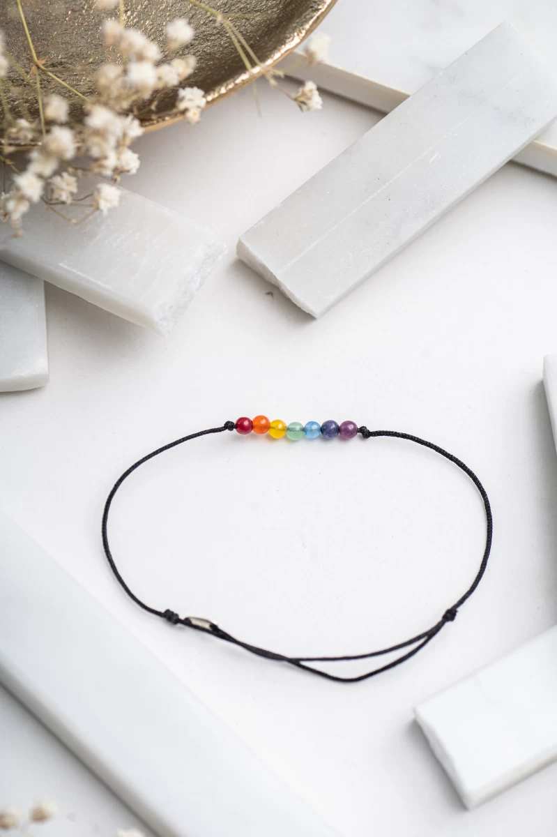 Sieben Chakren Mineralarmband