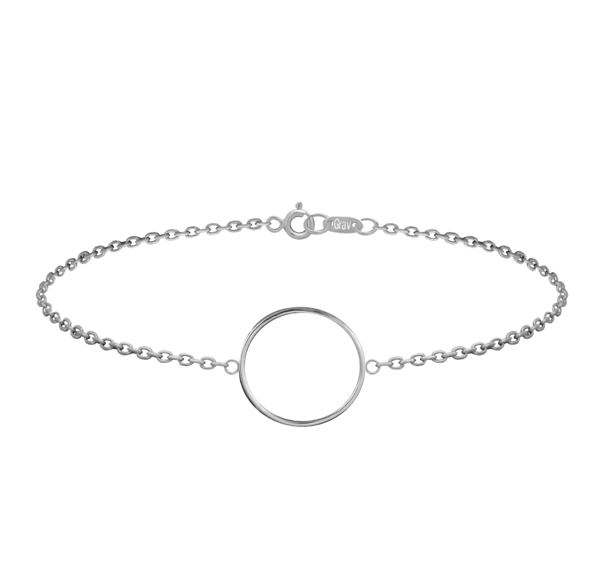Kleiner Konturkreis Silber 925 Armband