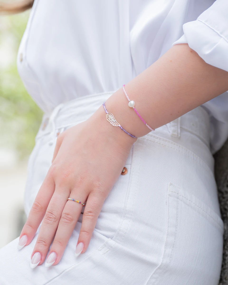 ZILIA Pink Design Naturperle Silber 925 Armband