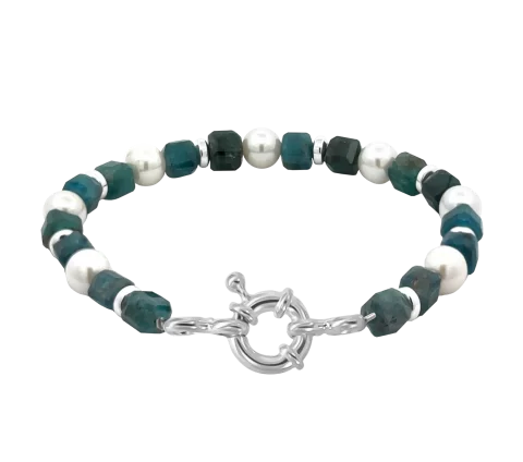ZILIA Malachite Bloom Silver 925 Bracelet