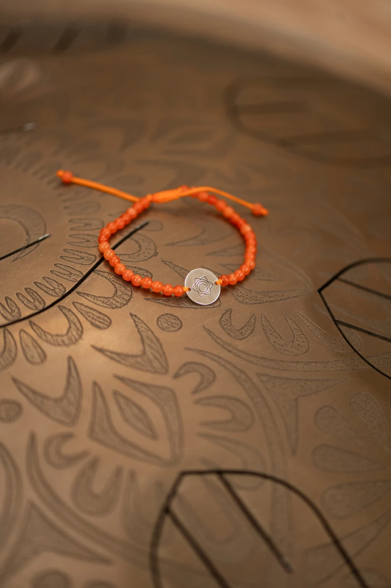 Sakralchakra Rosegold 14K Makramee Armband