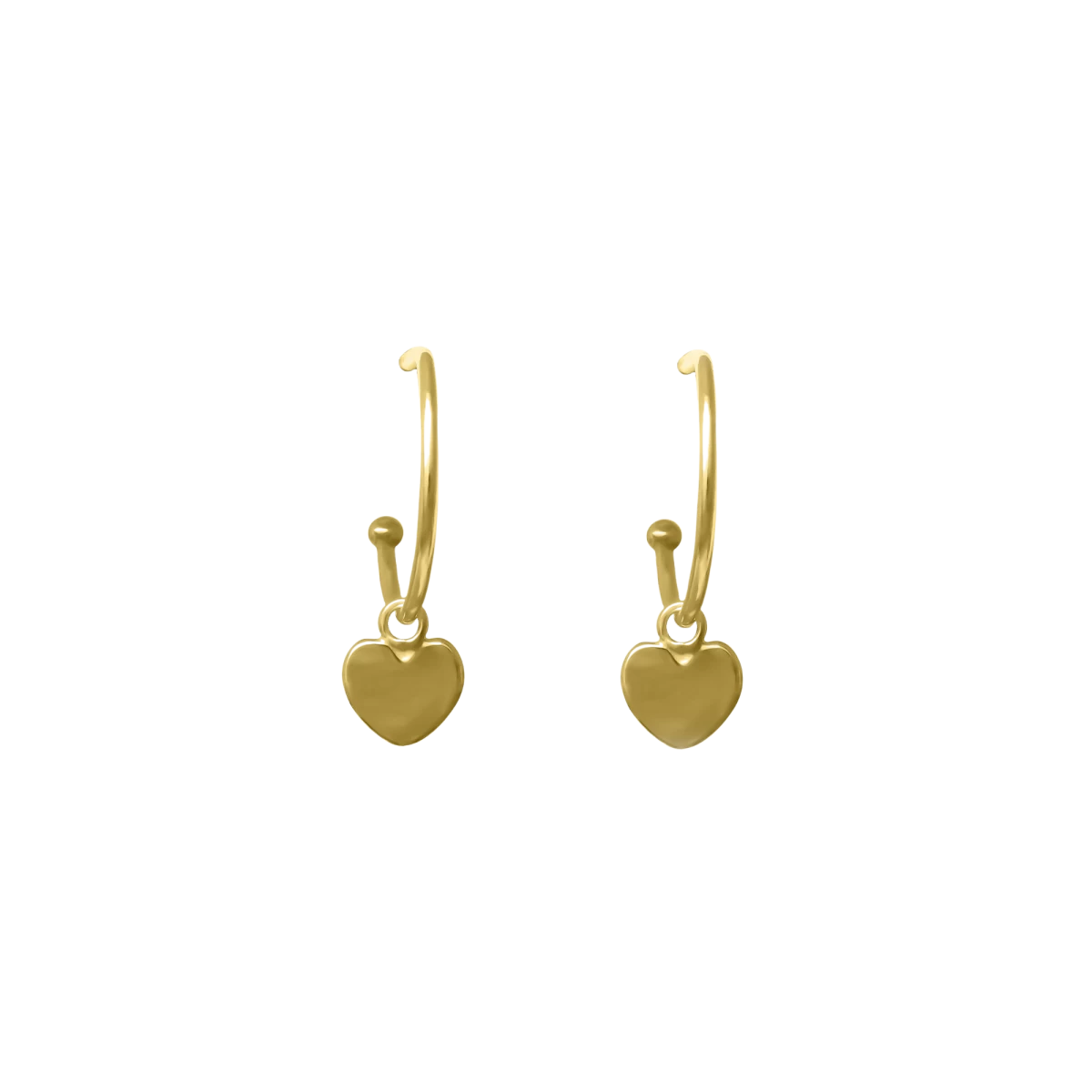Kleiner Herzanhänger Goldohrringe