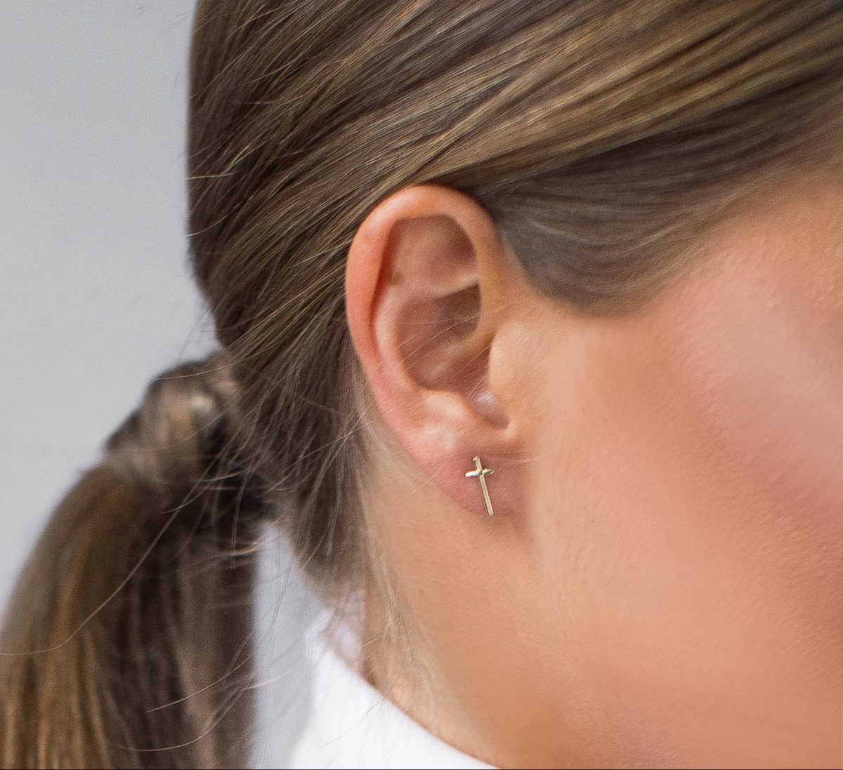 ZILIA Cross Ohrstecker Gold 14K