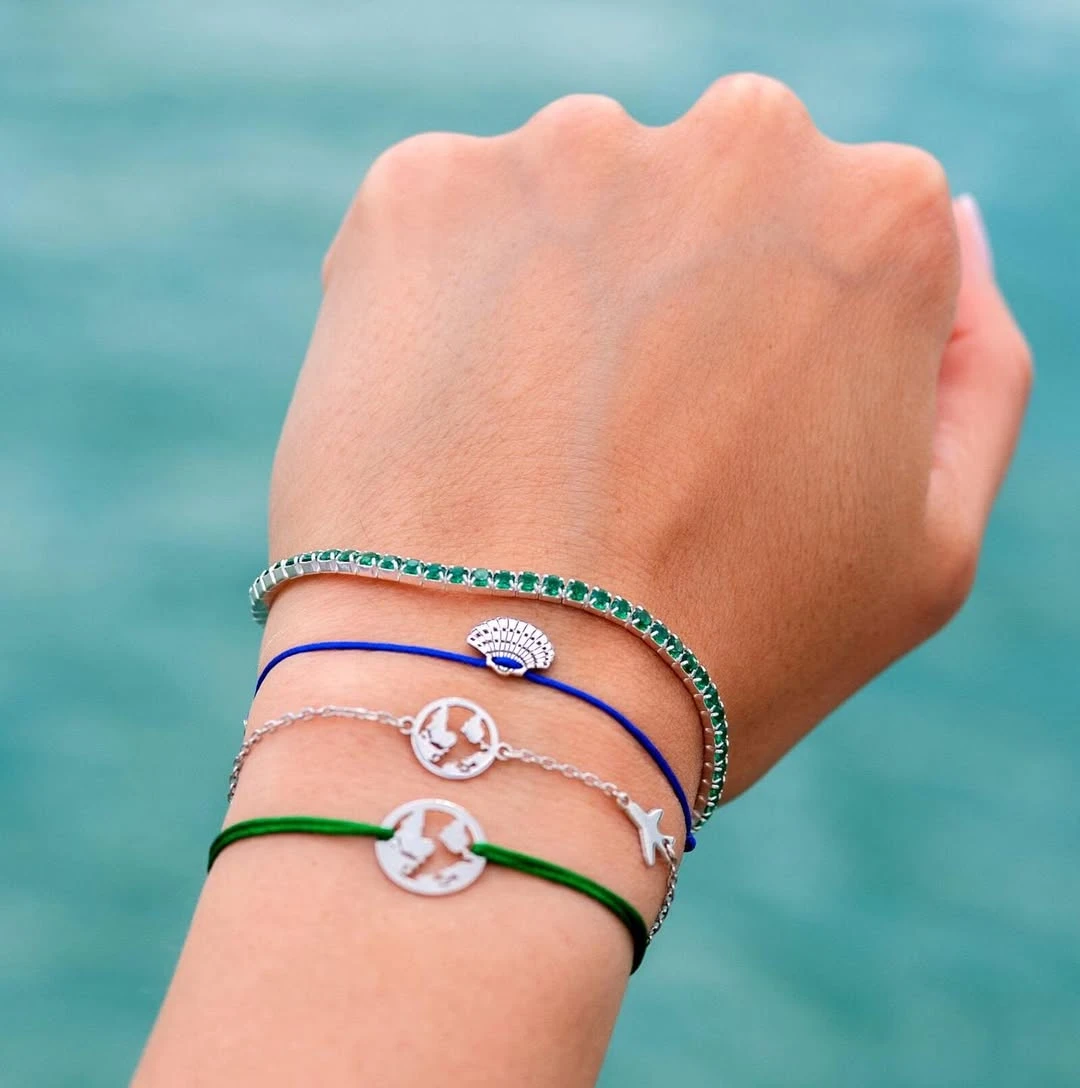 ZILIA Tennis Glow Green Silber 925 Armband