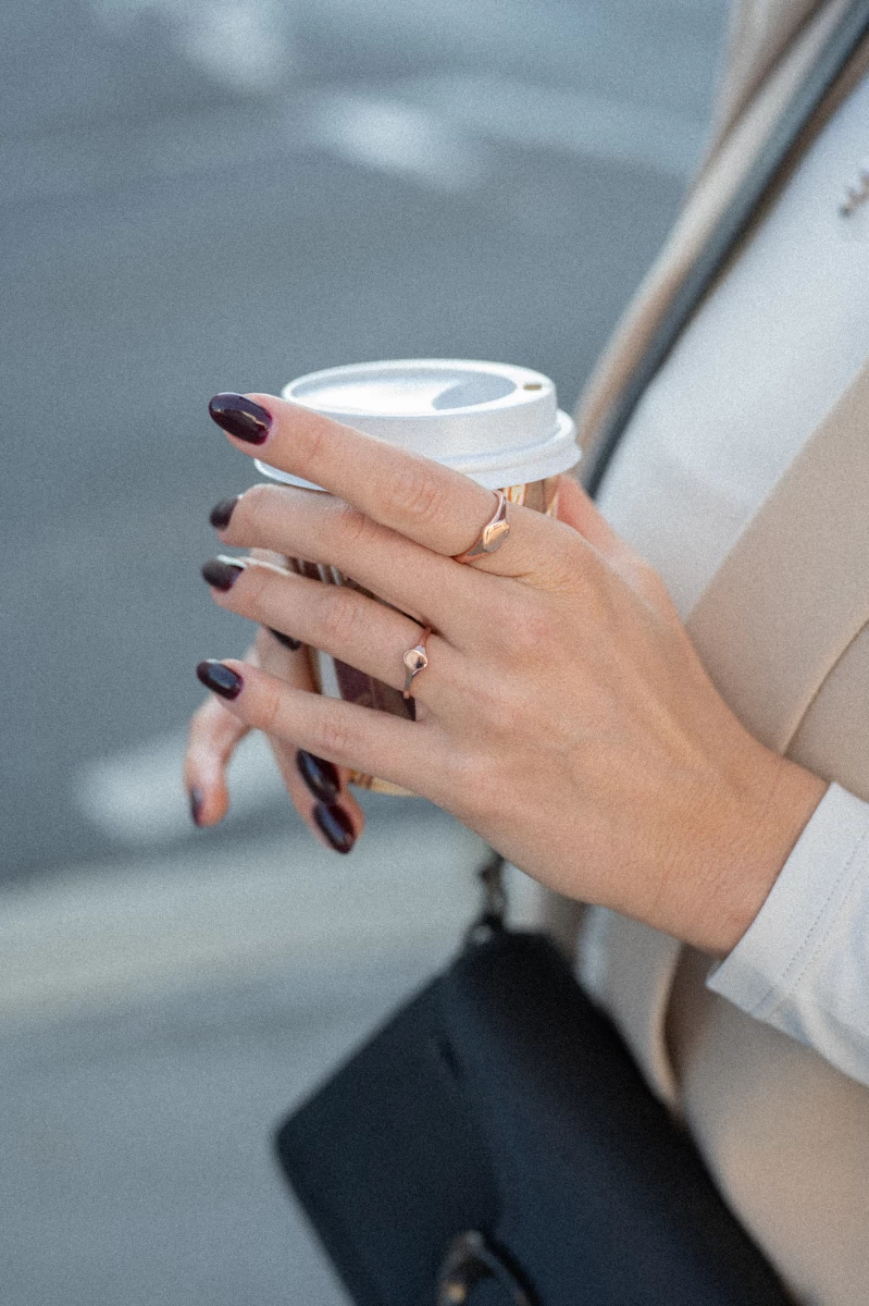 Herzring aus 925er Silber mit Roségold Veredelung Schmucktrend für Verliebte