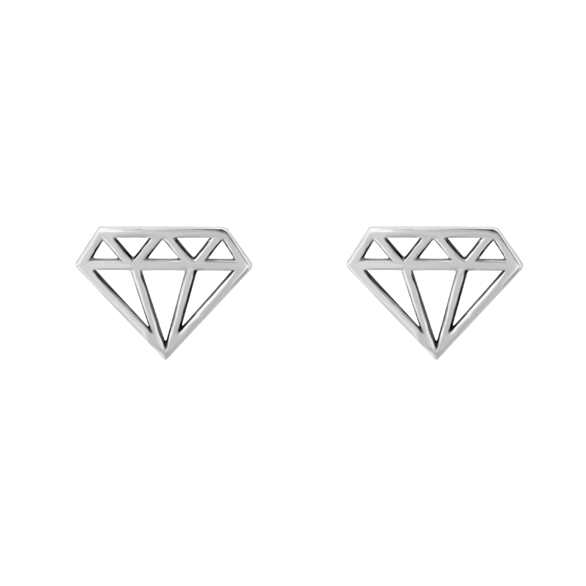Diamantsilberohrringe