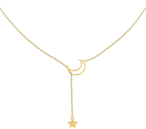 ZILIA Moon And Star Gold 14K Halskette