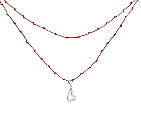 ZILIA Twist Heart Thread Halskette Silber 925