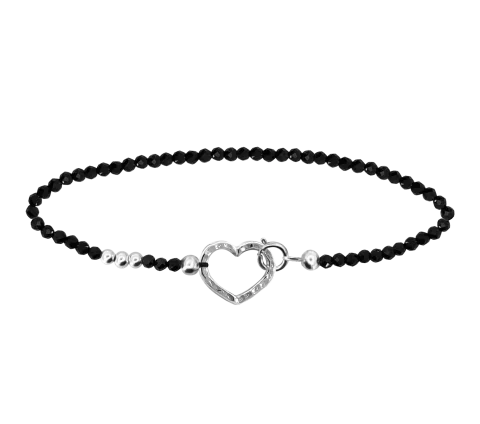 ZILIA Gemstone Spinel Heart Silber 925 Armband