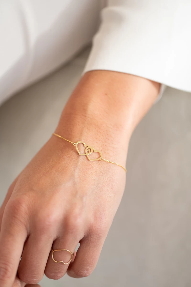ZILIA Heart Clip Armband Gold 14K