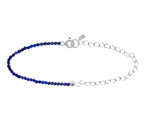 ZILIA Lagoon Lapis Heart Armband Silber 925