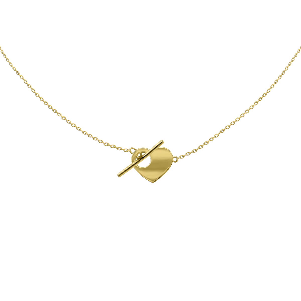 Herzschloss Kette aus 14K Gelbgold Elegantes Schmuckstück für Damen
